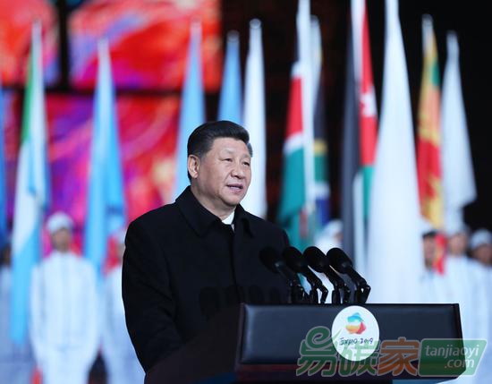 2019年4月28日，習(xí)近平出席2019年中國北京世界園藝博覽會開幕式并發(fā)表重要講話。新華社記者鞠鵬攝